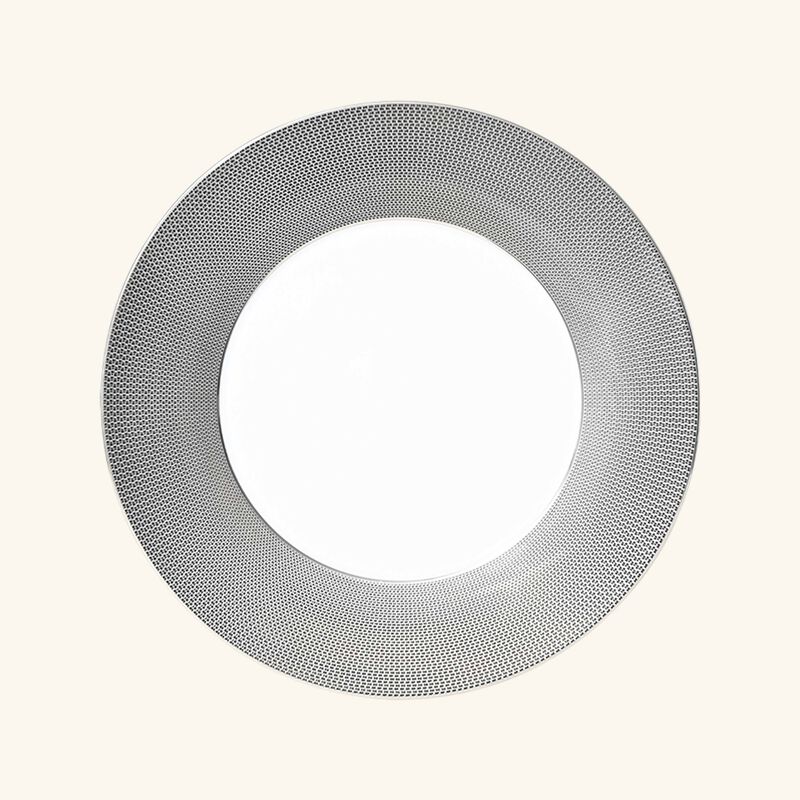 Maille Platine Service Plate Round Silver 31cm bernardaud maille platine service plate round silver 31cm