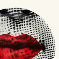 Bocca Tray Round Large Red Limited Edition fornasetti bocca tray round large red limited edition
