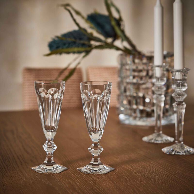 baccarat harcourt 1841 champagne glass clear set of 2