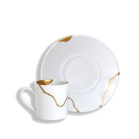 Kintsugi Set Of 6 Assorted Coffee Cup and Saucer, small