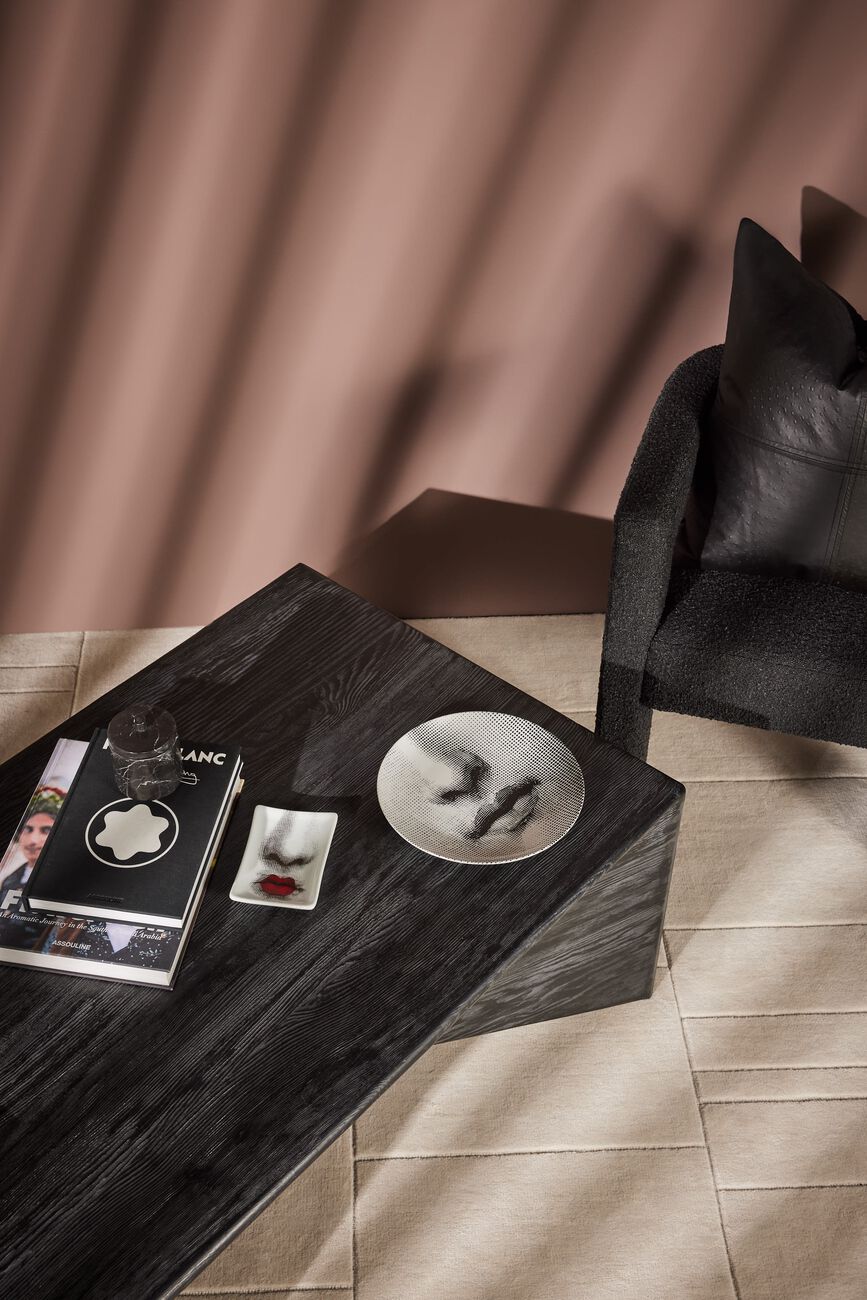 fornasetti bacio ashtray rectangular small black