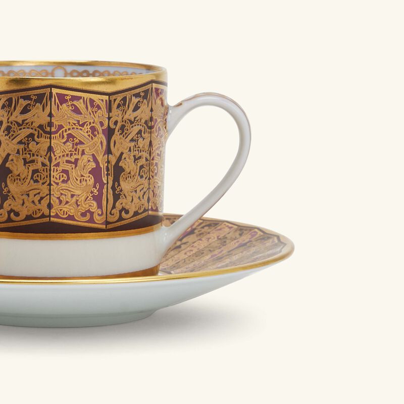 Eventail Coffee Cup & Saucer Gold bernardaud eventail coffee cup saucer gold