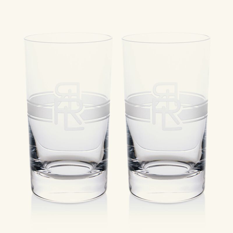 ralph lauren home ashton highball drinking glass clear set of 2