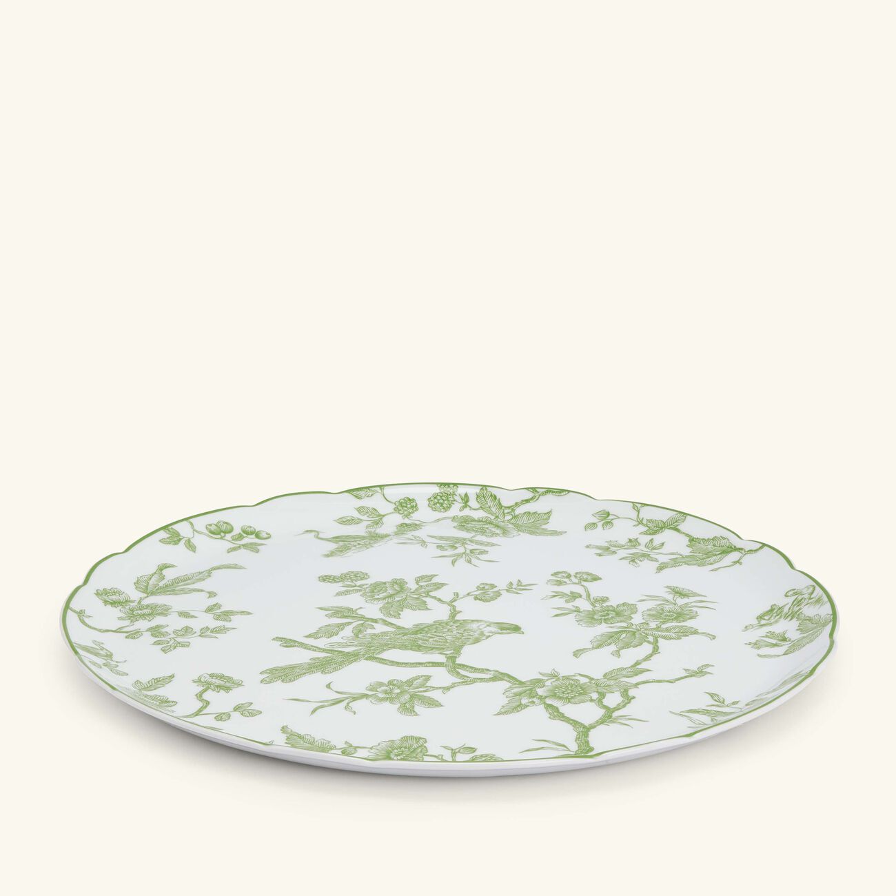 bernardaud albertine tart platter round green 32cm