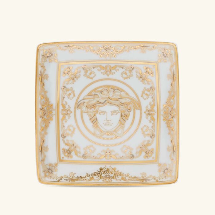 versace medusa gala trinket tray white 12cm
