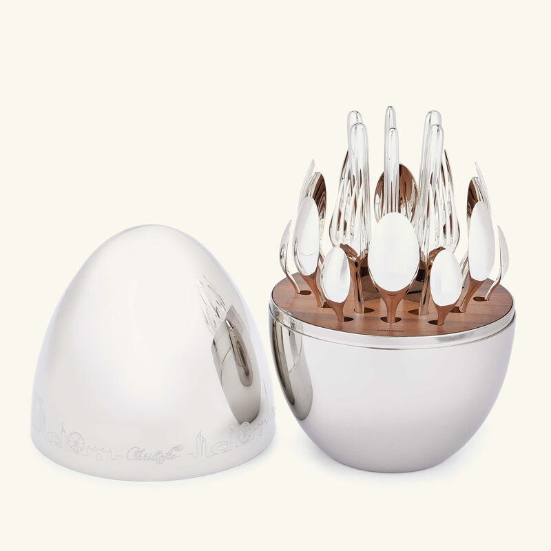 كريستوفل طقم مود دبي سكايلاين مؤلف من 24 قطعة باللون الفضي