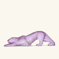 لاليك منحوتة نمر زيلا صغيرة وردية