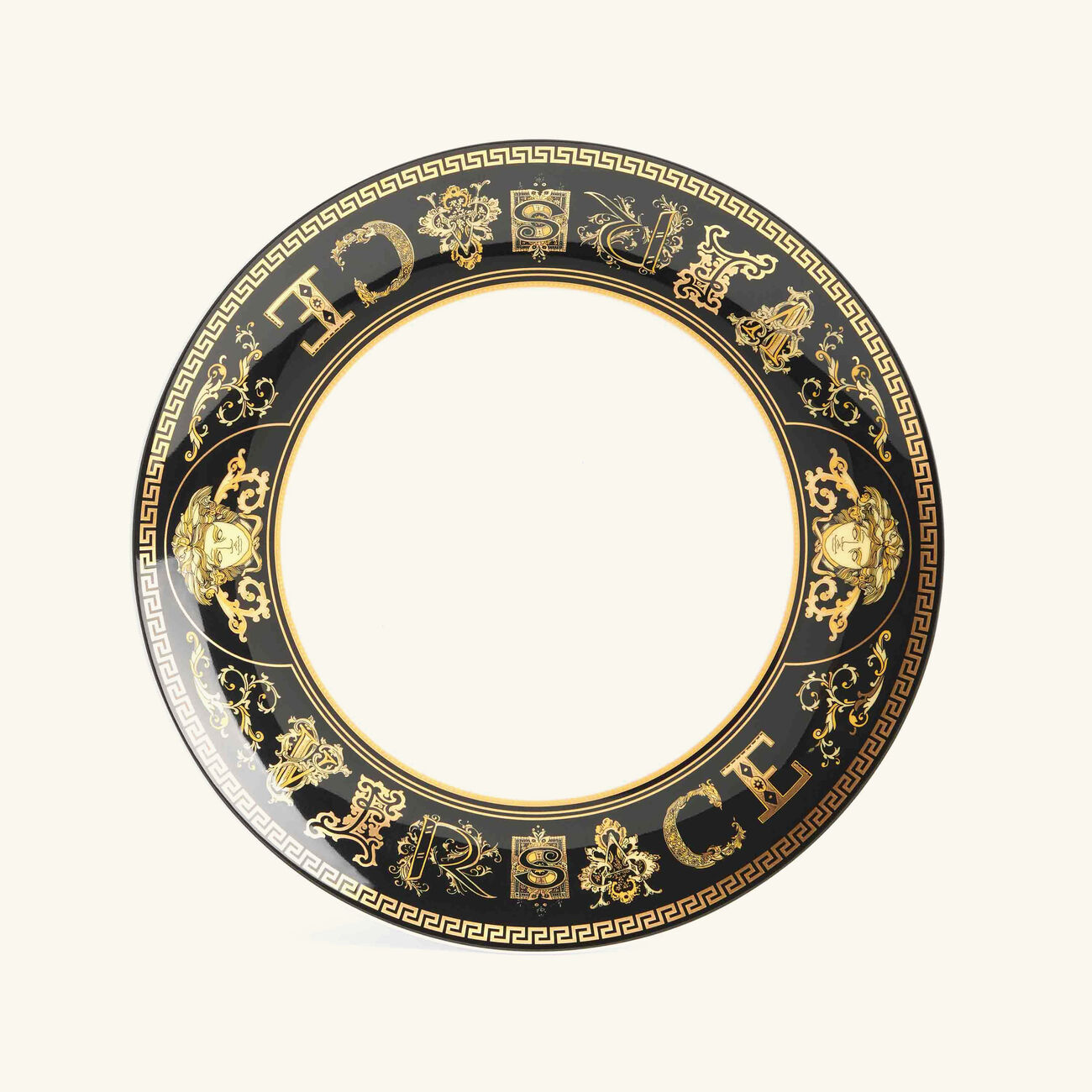 Virtus Gala Plate Round Black 20cm versace virtus gala plate round black 20cm