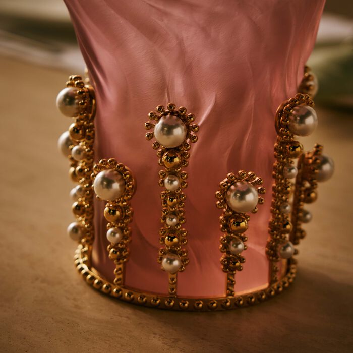 دوم مزهرية بويتيك باي تامارا رالف كبيرة باللون الوردي   إصدار محدود