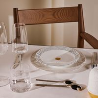 برناردو طبق السلطات أبورو دائري باللون الذهبي 21 سم