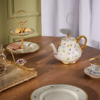 villari taormina tea pot pink