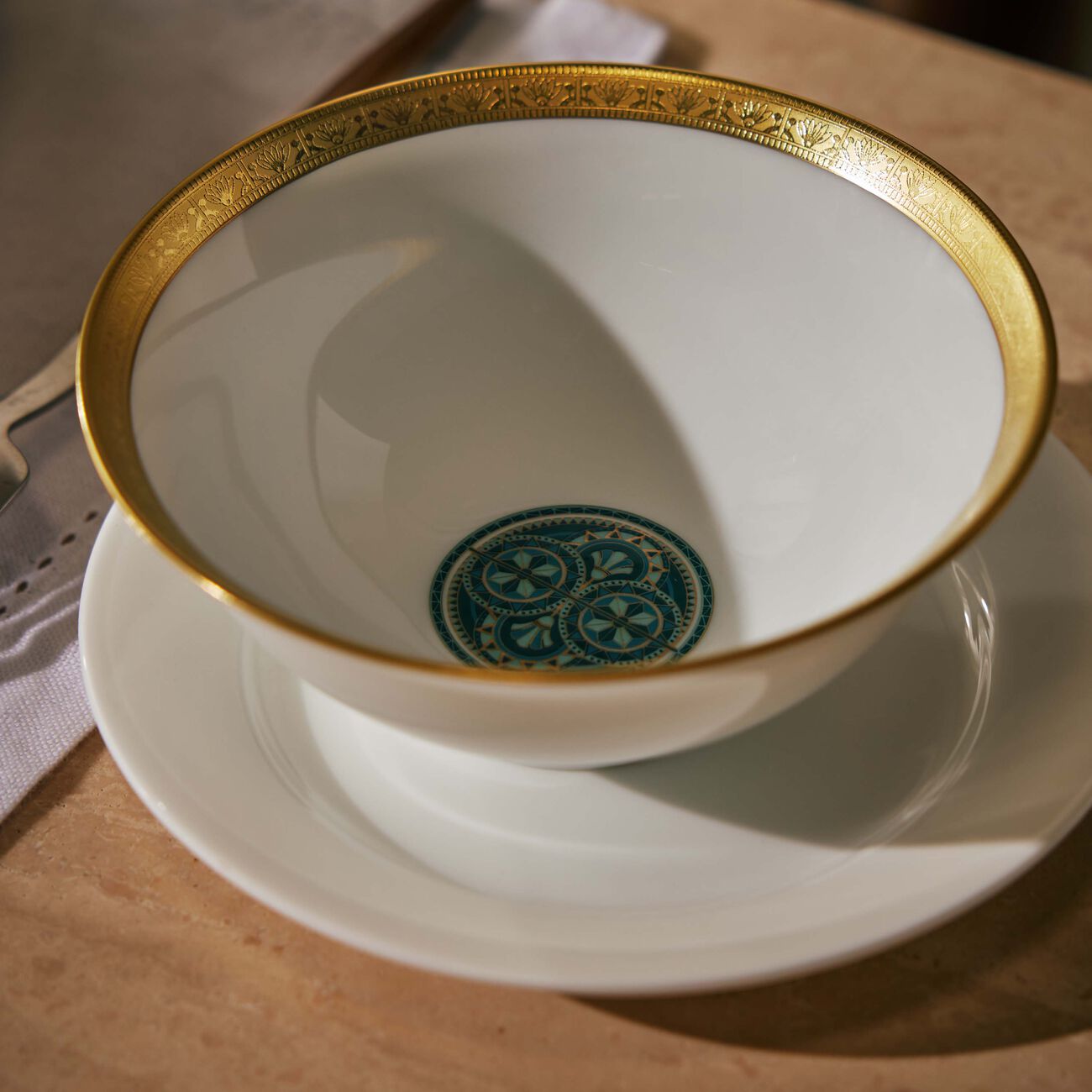 هافيلاند طقم ريف دو نيل المؤلف من وعائين للحساء باللون الأخضر