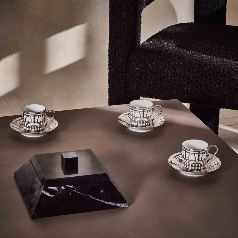 haviland tiara coffee cup saucer silver set of 4