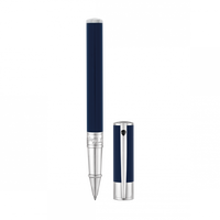 D-Initial Blue Chrome Finish Rollerball Pen, small