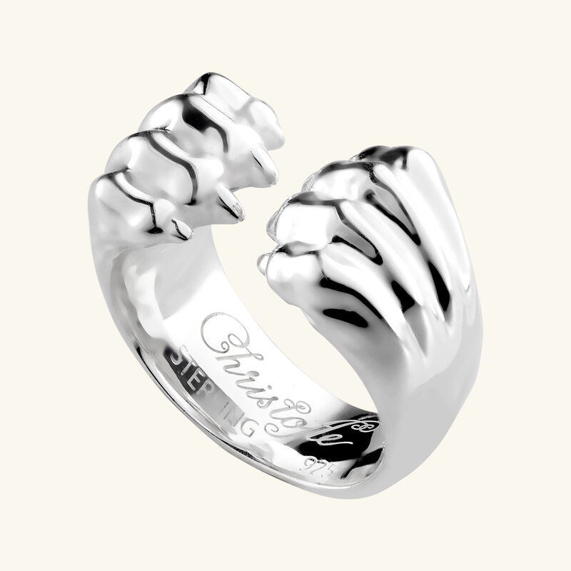 كريستوفل خاتم بات دو ليون فضي بتصميم مفتوح   مقاس 51