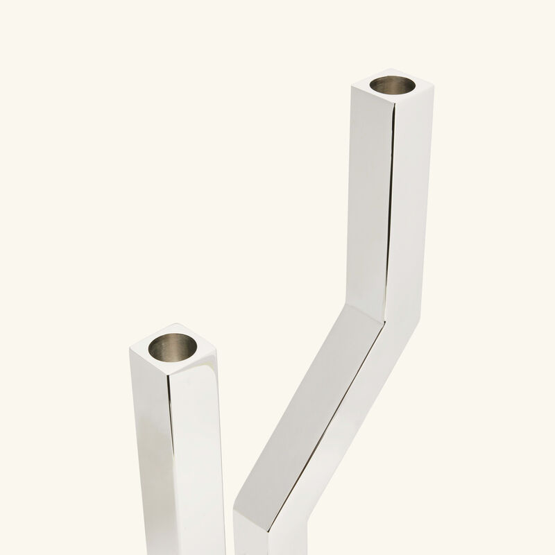 christofle arborescence candelabra stainless steel 2 candles