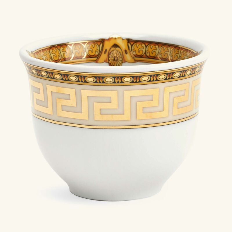 فيرساتشي طقم برستيج جالا مؤلف من 6 فناجين للقهوة العربية مع صحونها باللون الأبيض