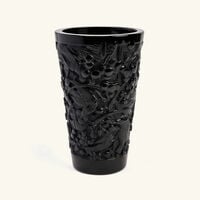 Merles et Raisins Vase Small Black lalique merles et raisins vase small black