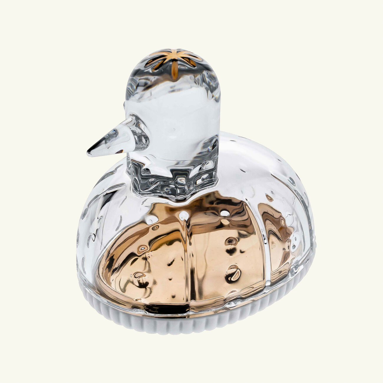 baccarat zoo duck jewelry box clear