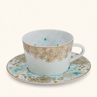 Feerie Michael Cailloux Tea Cup & Saucer Blue bernardaud feerie michael cailloux tea cup saucer blue