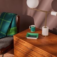 etro tartan trinket tray rectangular small green