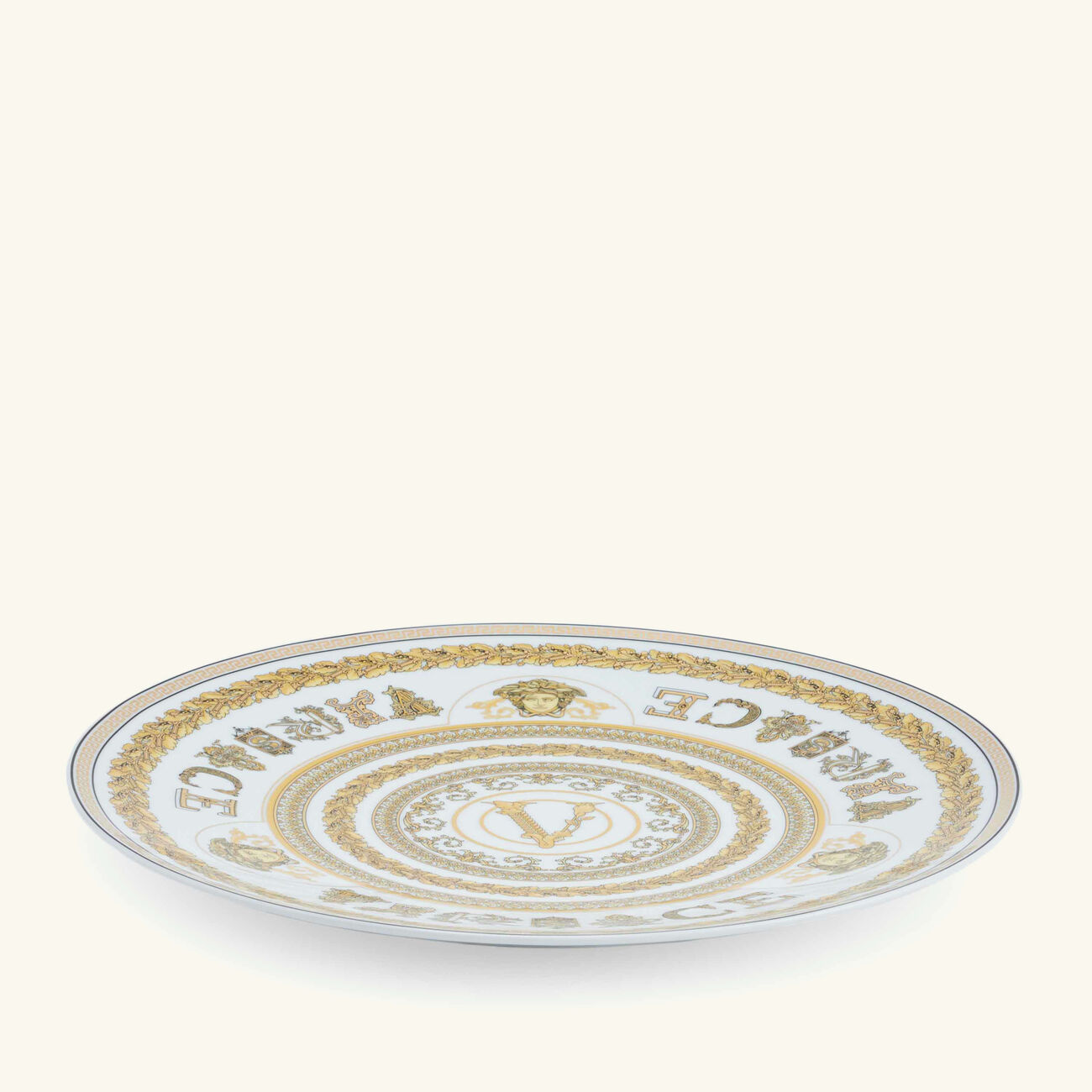versace virtus gala charger plate round white 33cm