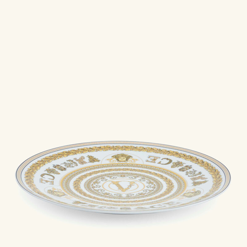 versace virtus gala charger plate round white 33cm