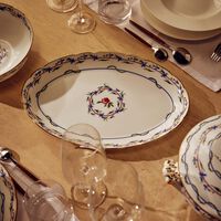bernardaud le gobelet du roy serving platter oval white 38cm
