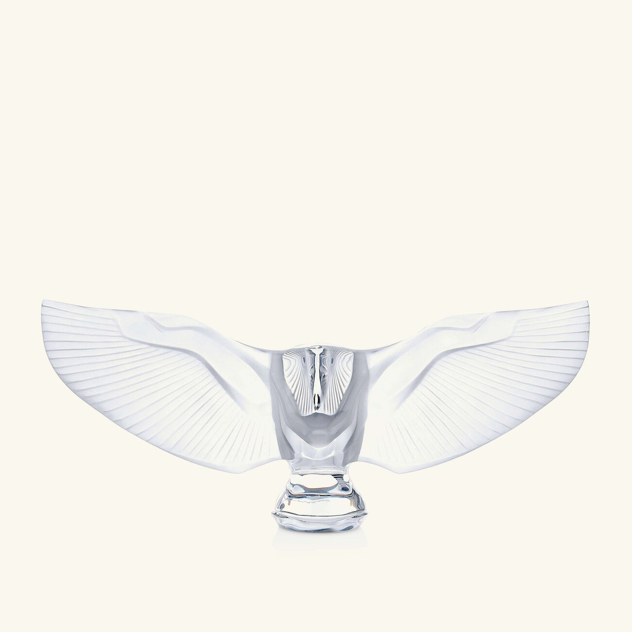 لاليك منحوتة على شكل بومة حظيرة صغيرة شفافة