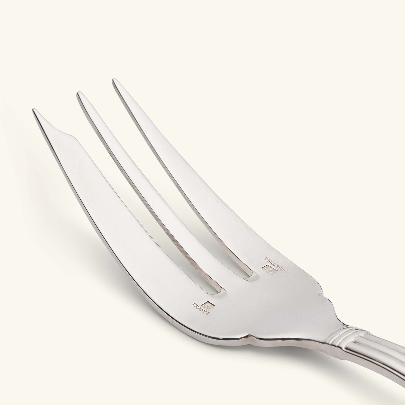 christofle aria serving fork silver plated