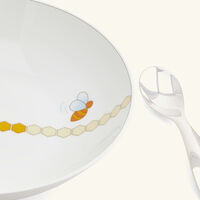 christofle beebee cereal bowl   baby spoon silver plated