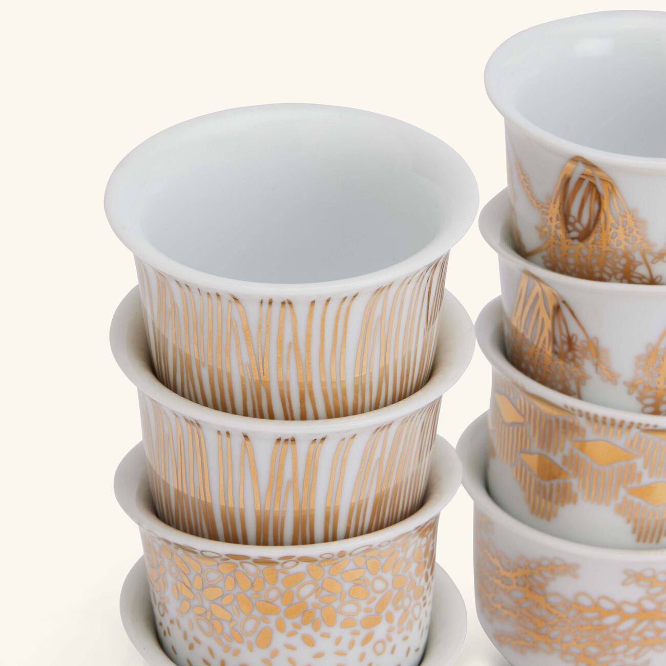 silsal tamrah by razan alazzouni dallah   coffee cups gold set of 8