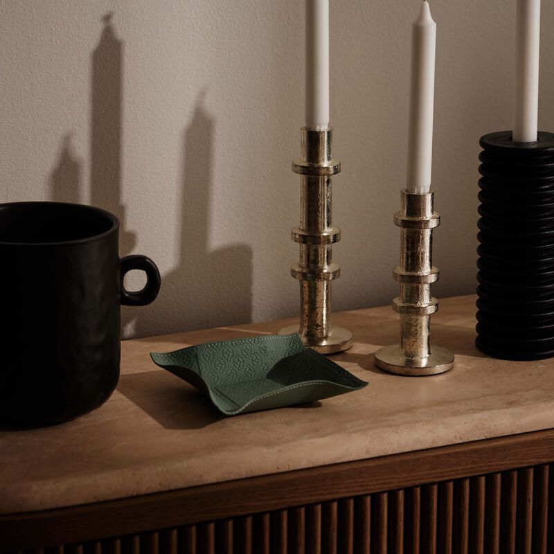 Elie Saab Monogram Trinket Tray Square Small Agata Green giobagnara elie saab monogram trinket tray square small agata green