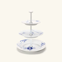 Blue Fluted Mega 3 Tier Cake Stand White royal copenhagen blue fluted mega 3 tier cake stand white