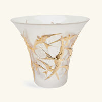 lalique hirondelles vase medium gold