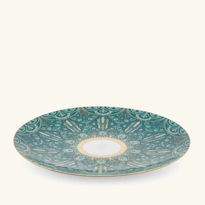 هافيلاند طبق الضيافة ريف دو نيل دائري أخضر 32 سم