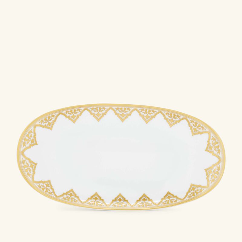 bernardaud venise serving platter oval gold 21cm