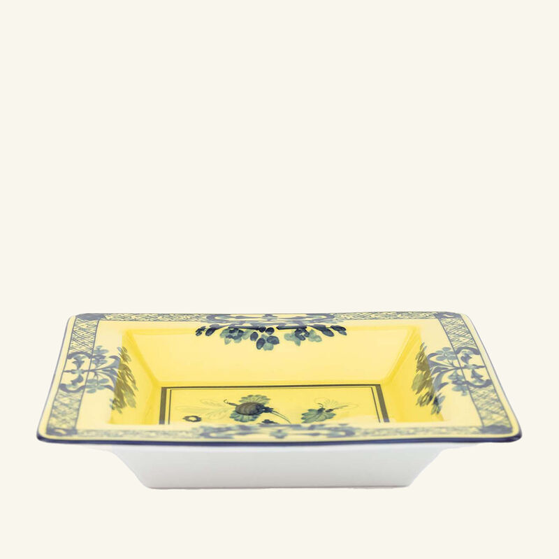 Oriente Italiano Citrino Trinket Tray Square Small Yellow ginori 1735 oriente italiano citrino trinket tray square small yellow