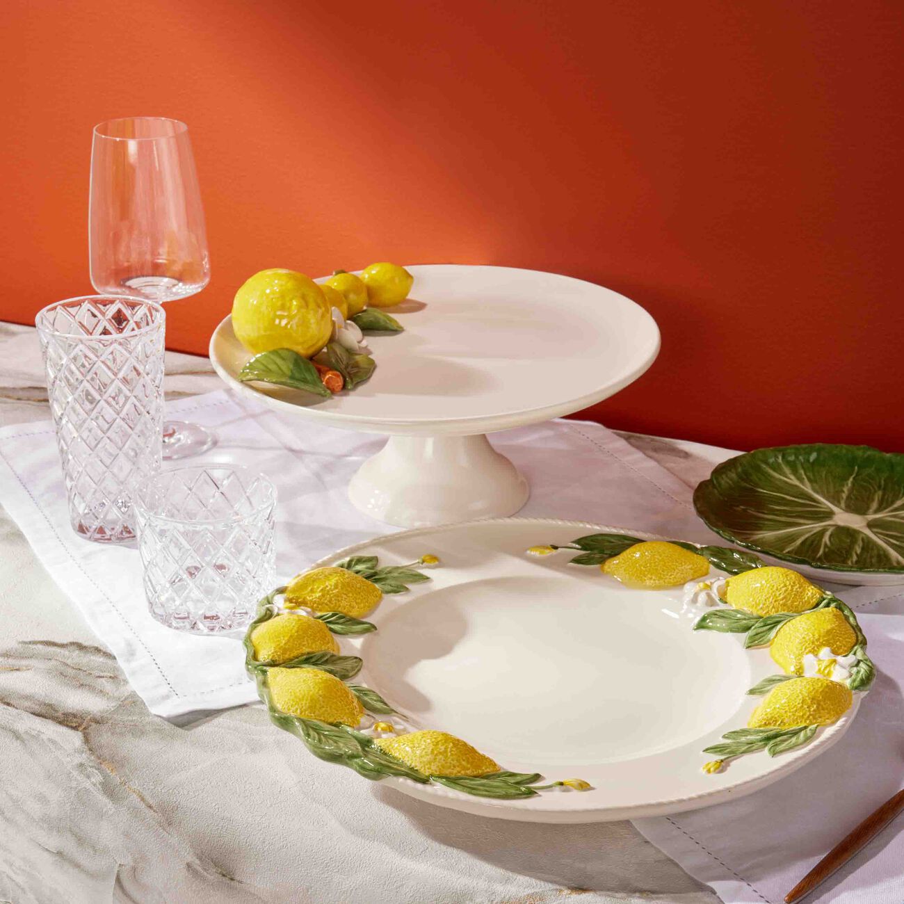 Lemon Charger Plate Round White 36cm les ottomans lemon charger plate round white 36cm