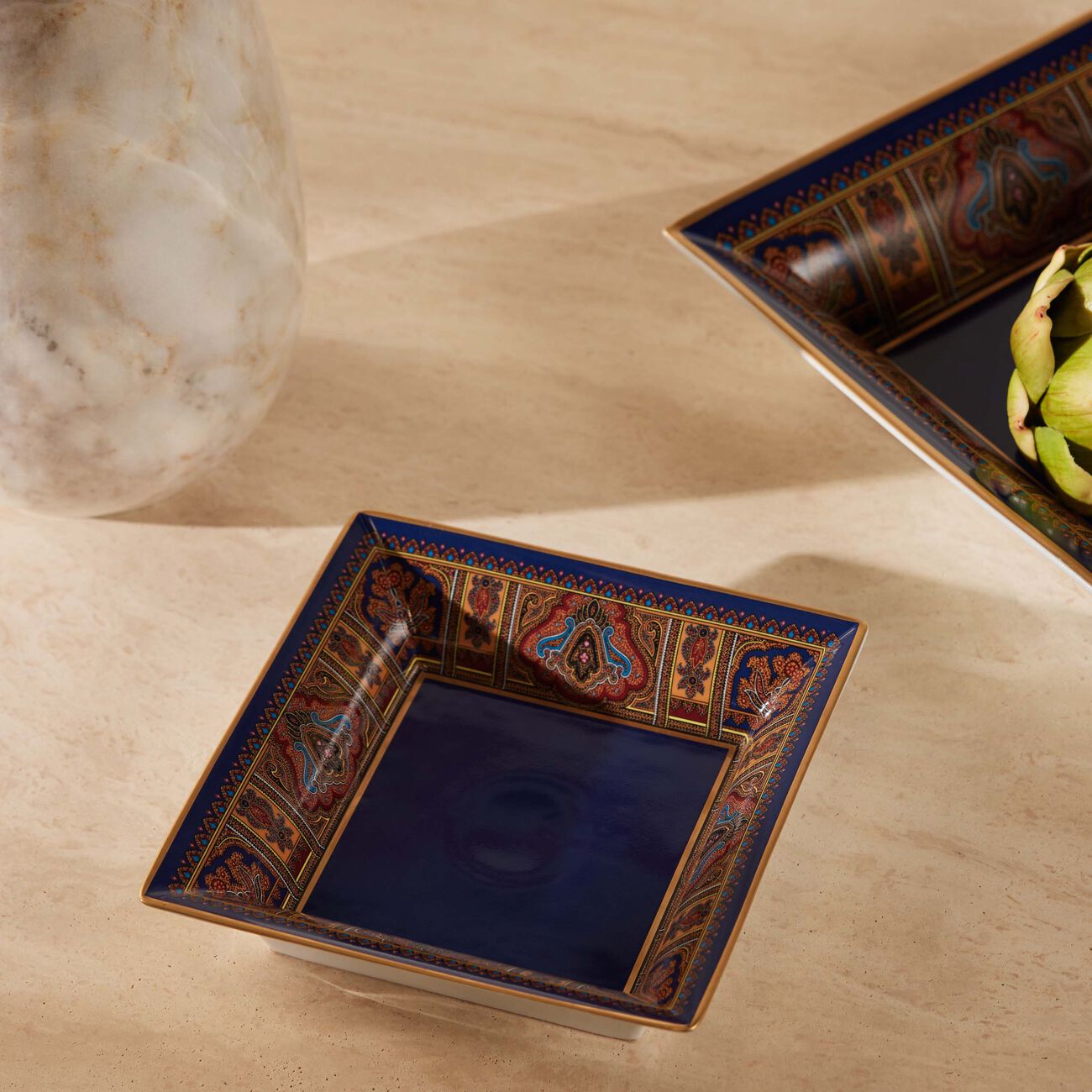 etro cachemire trinket tray square small blue