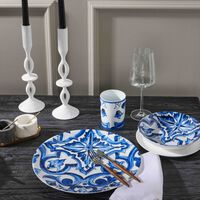 dolce gabbana casa blu mediterraneo stella charger plate blue round 31cm