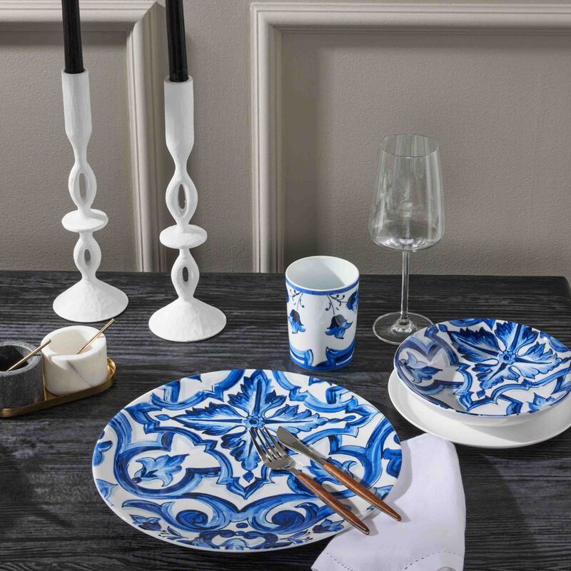 dolce gabbana casa blu mediterraneo stella charger plate blue round 31cm