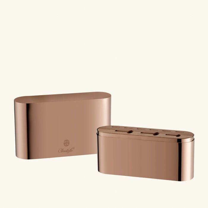christofle concorde cutlery case brown
