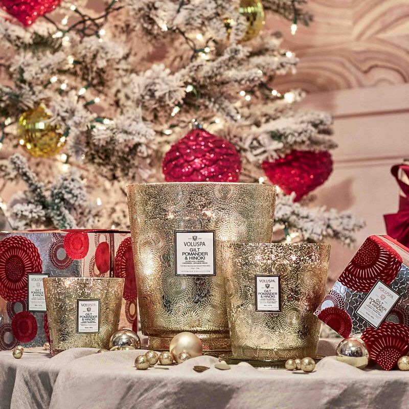 Gilt Pomander & Hinoki Candle voluspa gilt pomander hinoki candle