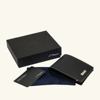 Defi Perforated 6 Card Wallet Black st dupont defi perforated 6 card wallet black