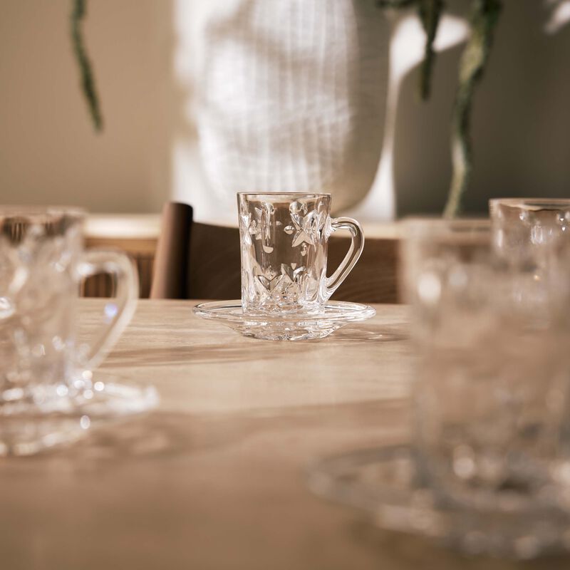 ماريو تشيوني طقم تازينا المؤلف من 6 فناجين للشاي مع صحونها