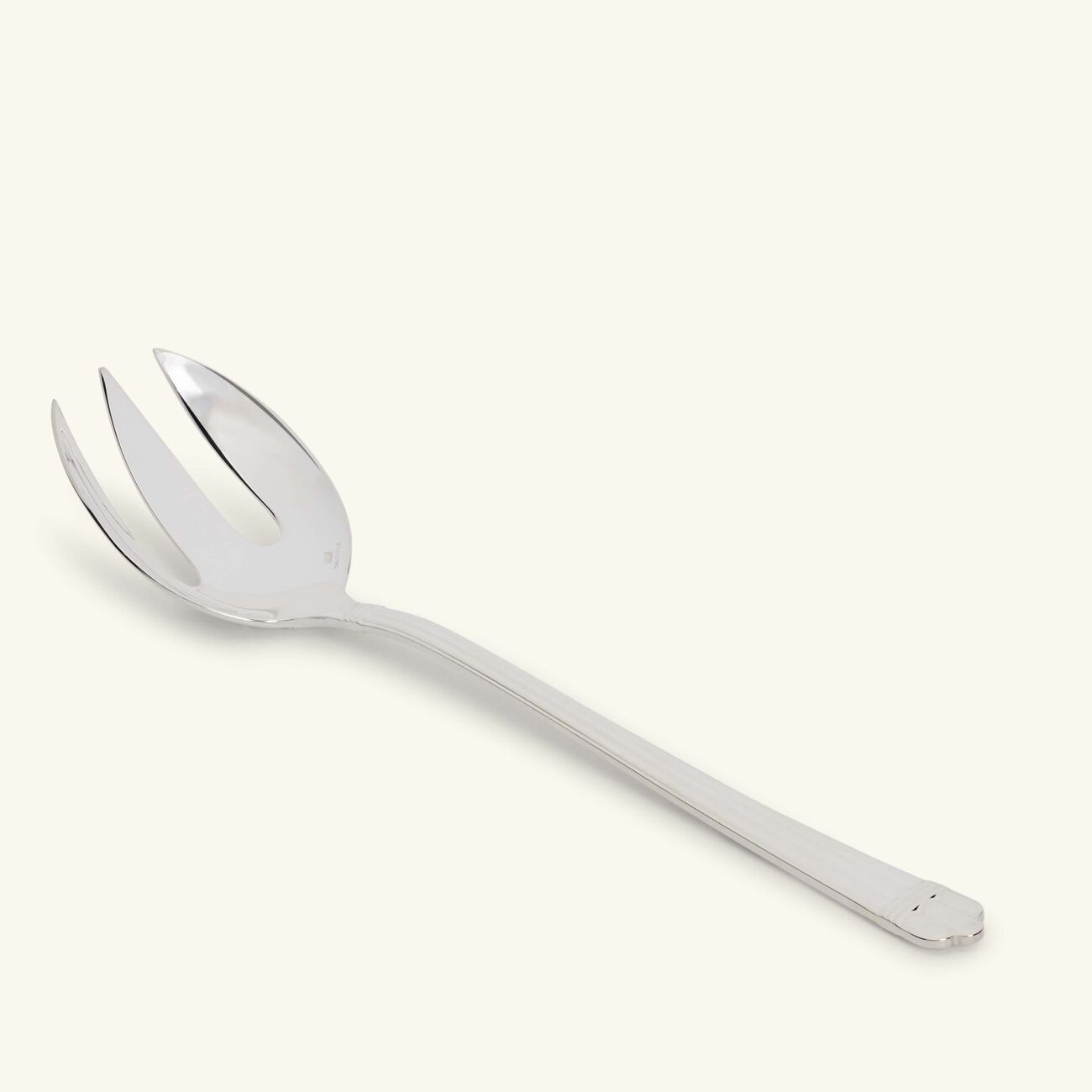 christofle aria salad serving fork silver plated