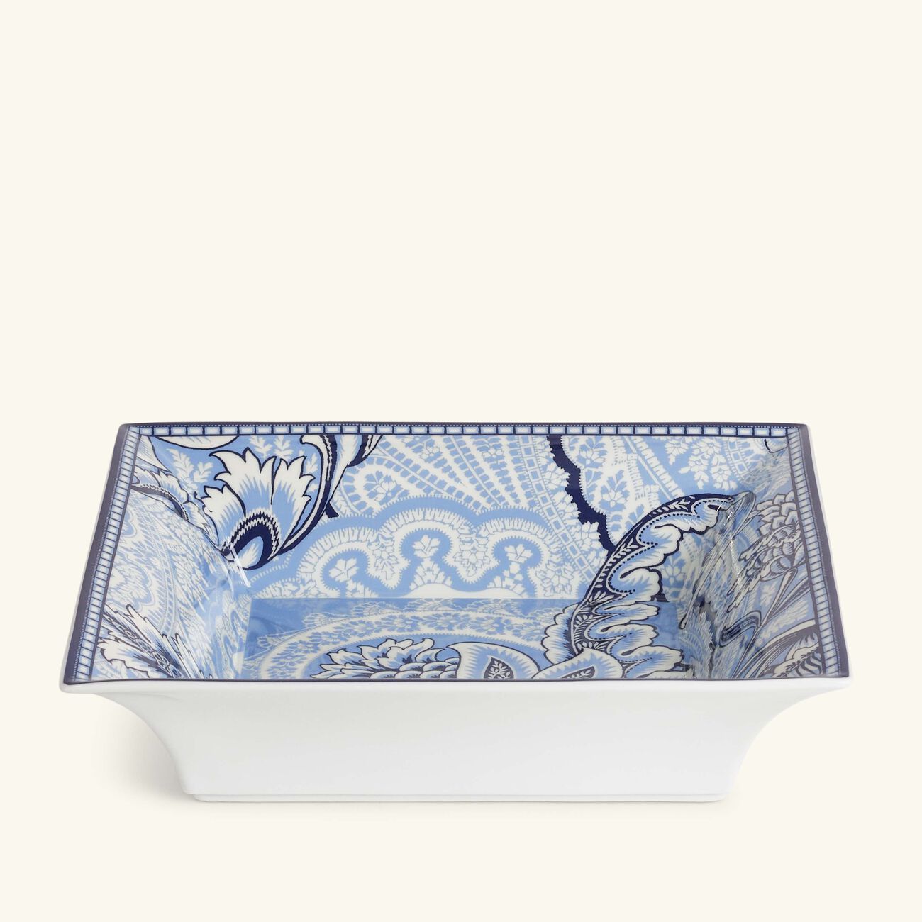 إيترو صينية بلوم مربعة متوسطة باللون الأزرق