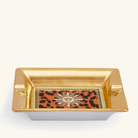 Jungle Animalier Ashtray Rectangular Small Gold versace jungle animalier ashtray rectangular small gold
