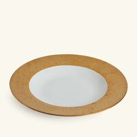 bernardaud ecume soup plate round gold 29cm